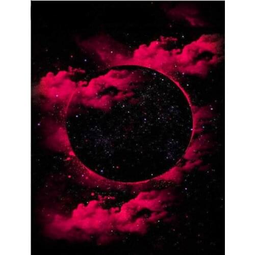 Solar Eclipse Moon Landscape Diamond Painting Cross Stitch Mosaic Pattern Bead Embroidery Square Round Wedding DecorationZP-4655