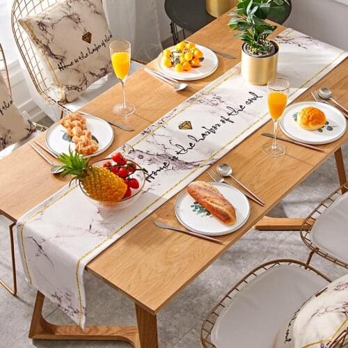 Nordic ins modern simple purple table flag Modern Rural Table Cloth Art Tea table cloth Long strips Customizable table runner