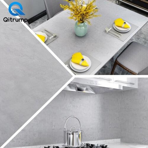 Thick Matte Cement Wallpapers for Wall in Rolls Retro Industrial Style Kitchen Desktops Waterproof Self Adhesive Vinyl Stickers