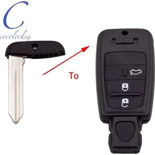 Uncut emergency insert key blade Remote Key Car Key Fob For fiat viaggio smart Key 3 Button