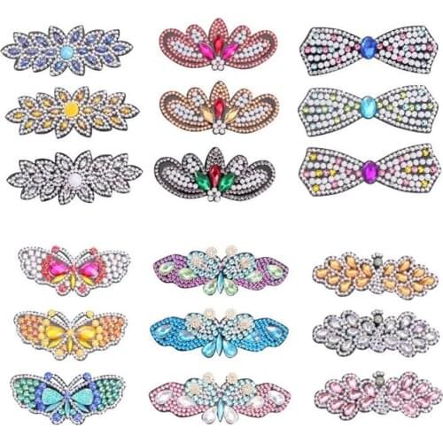 DIY 5D Diamond Painting 3 PCS Hair Clip Barrette Butterfly Rhinestone Hair Clip Handmade Bobby Pin Hairpin Hair Styling Decores