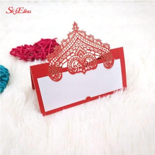 10Pcs Table Cards Laser Cut Hollow Out Wedding Invitations Greeting Card Wedding Party Decoration Decoration 9Z-SH935