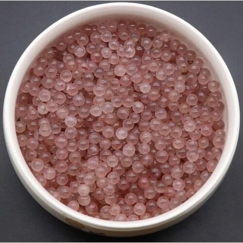 10Pcs /Pack A Grade Natural Strawberry Crystal Cabochons No Hole Loose Bead Size 6mm 8mm Round Shape DIY Stud Earrings Jewelry