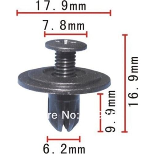 100 Pcs/Lot Push-Type Airscoop Clip Retainer Fastener FIT FOR Honda Civic Odyssey Prelude Replace 90688-SB0-003 Free Shipping