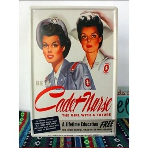 50pcs/lot Metal Sign shabby chic TIN SIGN CADET NURSE Arcade Shop Game Room Art Marquee Consol Metal Decor MAN cave G-69