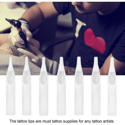 50PCS Plastic Tattoo Nozzle Tips Set RT Tattoo Tips Mixed Disposable Sterile Needle Tubes Tattoo Machine Accessories