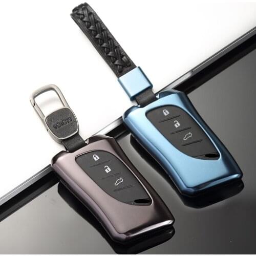 Car Alunimnum Alloy Keychain Cover Shell Holder Case For Lexus 2018 ES300h ES350 ES200 ES260 LS350 LS500h Fob Key Car-Styling