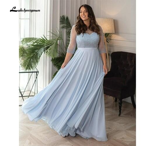 Bleading Long Sleeve Mother of the Bride Dresses 2020 Mezuniyet Elbiseler Long Chiffon Formal Vestido De Festa para mae da noiva