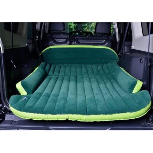Self-Driving Travel Inflatable Bed Portable Outdoor Air Mattress SUV Car Flocked Camping Mat