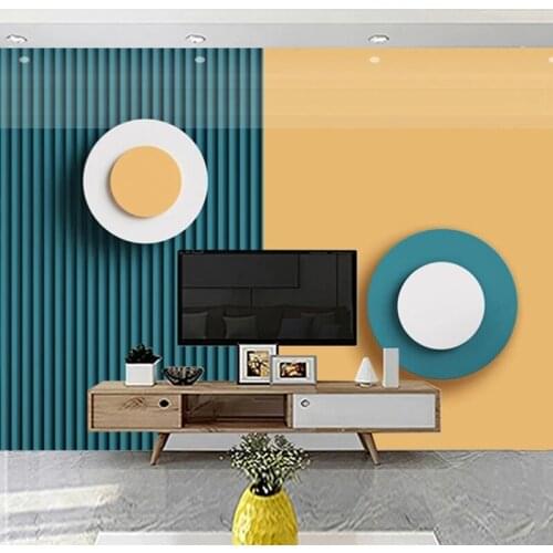Custom Mural Wallpaper Modern Creative 3D Stereoscopic Nordic Style Contrast Color Geometric Wall Background Painting Art Photo