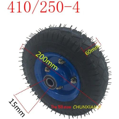 Lightning shipment Pneumatic tire for 8-inch trolley 410/250-4 wheelbarrow wheels 410/250-4 tyre