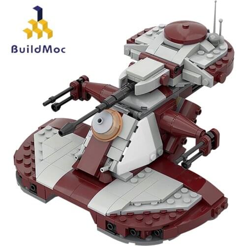 Rebrickable Military Space Wars Weapon MOC Armored Assault Tank AAT Modification Sets Building Blocks Toys For Children Gift