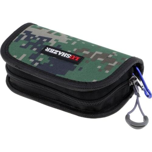 Multi-Purpose Fishing Lure Bag Spoon Spinner Bait Bag with Carabiner 2 Color Fishing Tackle Boxes