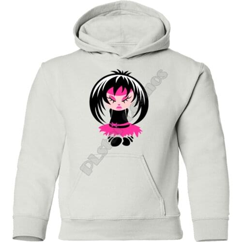 Cartoon Girl Kids Hoodies 3D Printed Kids Sweatshirt Child Long Sleeve Boy For Girl Light Grey Pullover Drop Shipping 10 Color