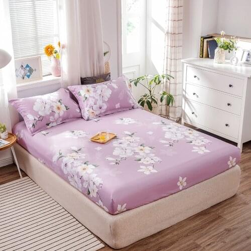 Pure Cotton Soft High Quality Fitted Sheet Mattress Cover Four Corner With Elastic Band