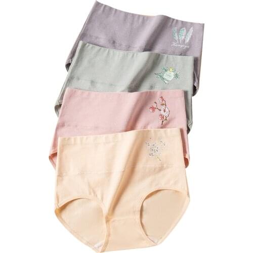 Lingerie XXL High Waist Panties Women Cotton 4Pcs/set Body Shaper Underwear Fashion Seamless Briefs Sexy Comfort Female