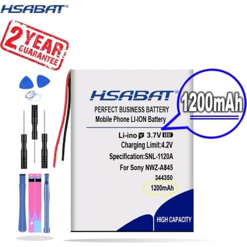 New Arrival [ HSABAT ] 1200mAh Replacement Battery for Sony NWZ-A845 A840 A844 E453 E463 NW-A728 NEZ-E353 NWZ-S755 Player