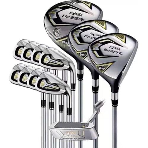 New golf club HONMA BEZEAL 525 complete set, golf club wood putter iron graphite shaft R, S, SR golf club, with hood