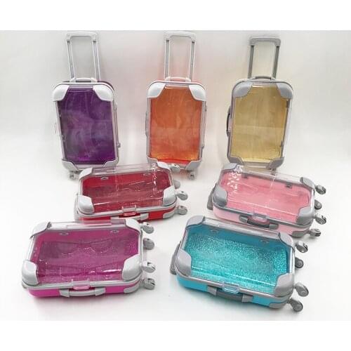Wholesale Luggage Cases Seven Colors For 16mm-25mm Long Mink Lashes Custom Private Label