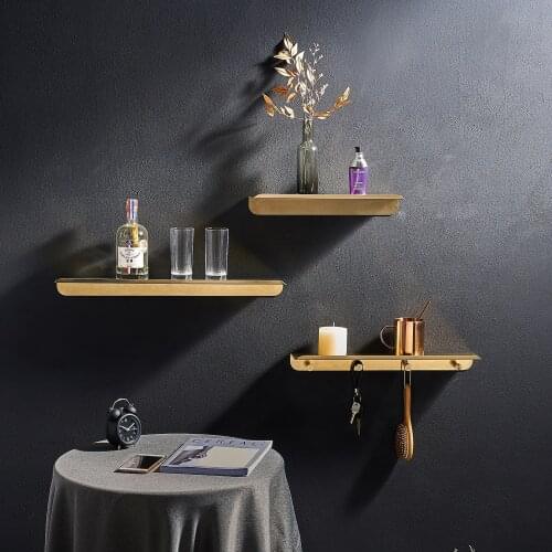 Floating Shelves Stainless Steel 304 Trays Bookshelves Display Modern Bedroom Wall Mounted metal Storage Shelf simple design