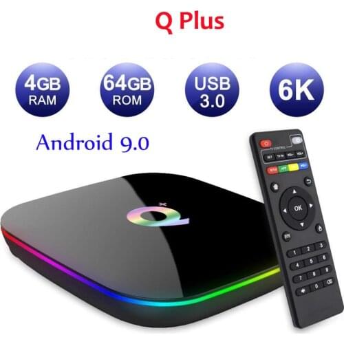 Q Plus Smart TV Box Android 9.0 TV Box 6K Allwinner H6 4GB RAM 32GB/64G ROM Quad Core Set Top box VS H96/X96 MAX no app included