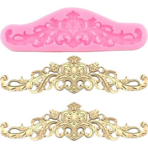 European Baroque Relief Silicone Molds Chocolate Fondant Mold Cake Decorating Tools Cupcake Topper Candy Polymer Clay Moulds