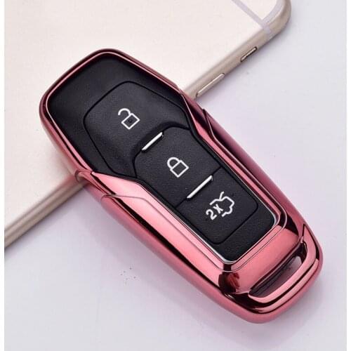 Pink Soft Protective key Case Shell Cover for Mondeo Edge Ecosport Escort Focus