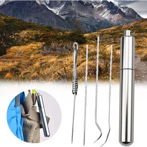 Steel Toothpick Set Portable Clean The Oral Toothpick Outdoor Household Travel Seal Storage Container Box
