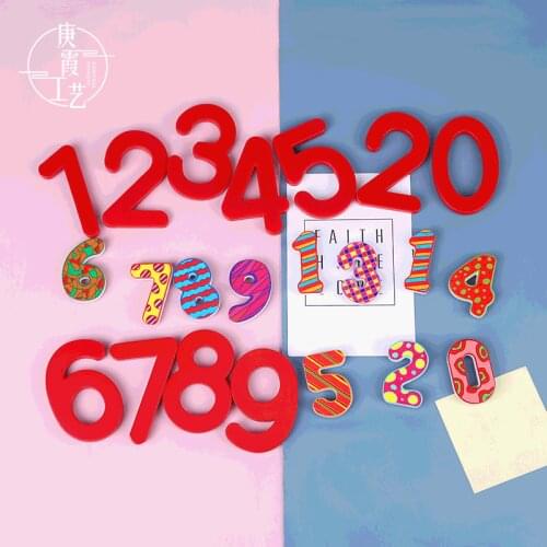 Party digital fridge magnet cute cartoon number combination message sticker home decoration for birthday & wedding party