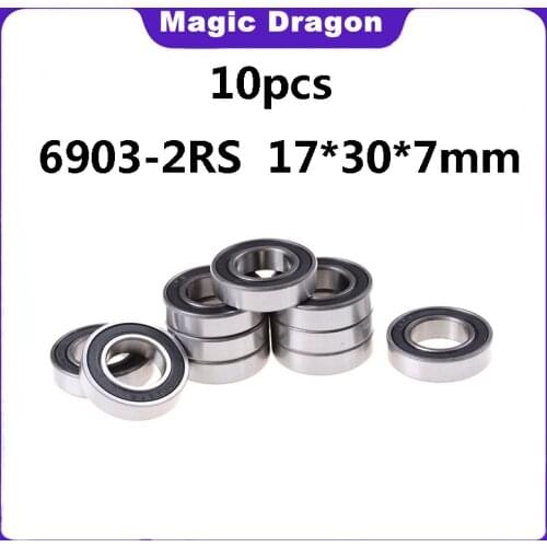 High quality 6903-2RS Bearing ABEC-5 (10 Pcs) 17x30x7 mm Thin Section 6903 2RS Ball Bearings 6903RS 61903 RS