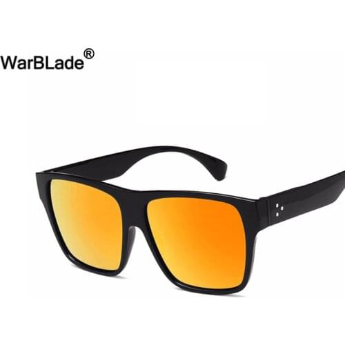 WarBLade Fashion Big Square Sunglasses Women Men Luxury Brand Oversized Black Sun Glasses Mirror Shades lunette femme Oculos