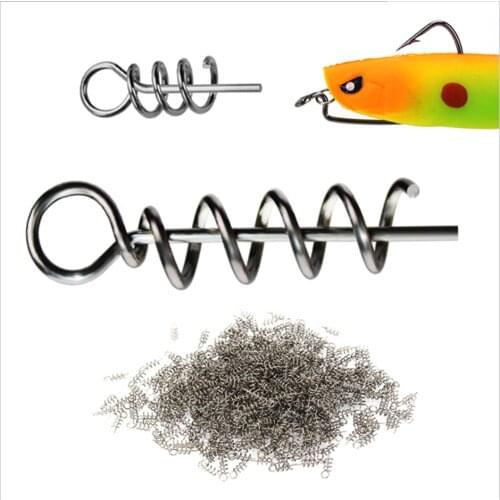 50-100pcs / Winter Fishing hard bait Used for Spiral Fishing Bait 1.5cm / 0.7g Artificial Rotate Spring lead soft bait fish lure