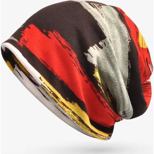 Winter Hats For Women Men Hip Hop Beanies Caps Designer Bonnets Knitted Hat Blue Red Graffiti Warm Velvet Crochet Scarf Cap