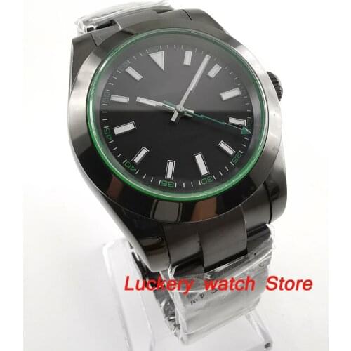 40mm no logo black dial Luminous saphire glass; Automatic movement mens watch-BA49