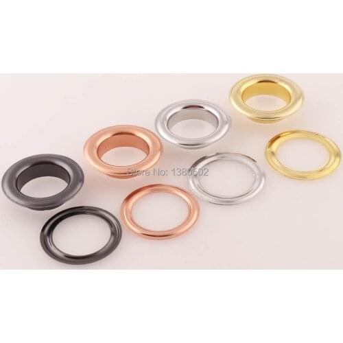 50pcs/lot 17mm inner large Metal Eyelets Grommets round shape gunmetal rose gold gold silver color with washer diy sewing