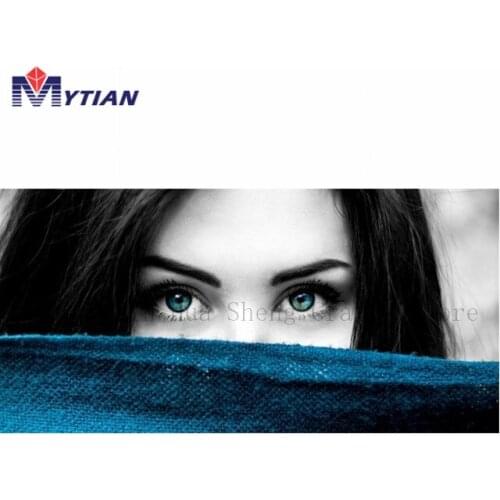 5D DIY Full Drill Square Round Diamond Painting Cross Stitch Diamond Embroidery Beautiful Blue Eyes Woman Rhinestone Pictures