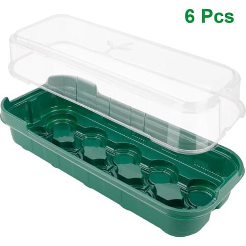 Garden Pots 6 Sets Transparent Cover Flower Seedlings 36 Mm Peat Pellets Indoor/Outdoor Gardening Reusable Outdoor Seedling Tray