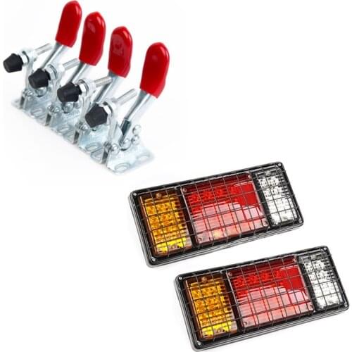 9Pcs Hand Tool Toggle Clamp Antislip Red Horizontal Clamp Quick Release Tool 201-B & 201-A