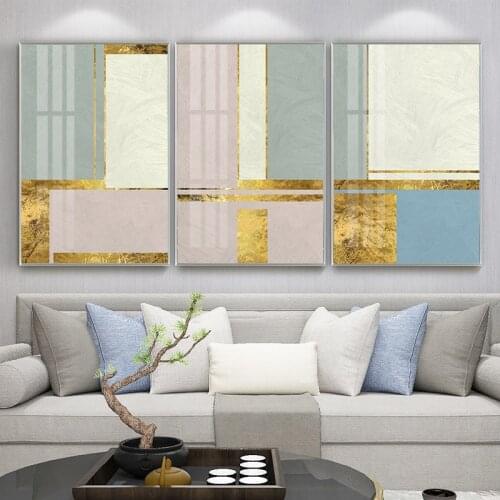 Abstract White And Gold Landscape Canvas Painting On The Wall Art Canvas Print Wall Art for Living Room Home Decor