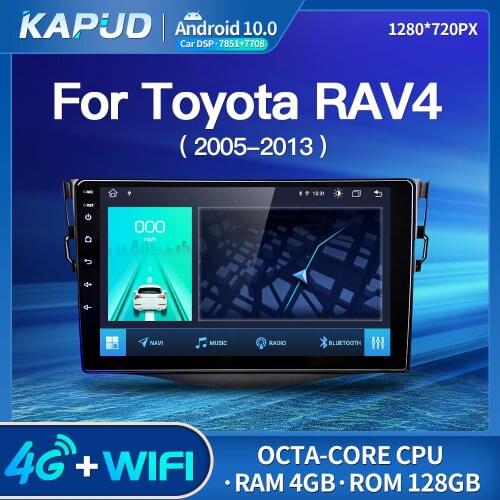 Kapud Android 10 Auto Radio 9" Car Player Multimedia Stereo For Toyota RAV4 Rav 4 2006-2012 Navigation GPS