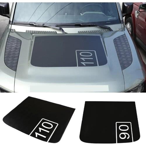 Car Styling Engine Cover Pull Flower Film Stickers for Land Rover Defender 90 110 2020 Engine Hood Decal Vinyl Graphics 3 Style