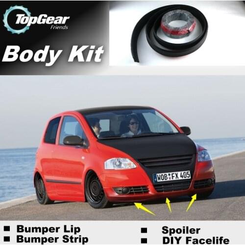 Bumper Lip Deflector Lips For Volkswagen VW Fox / Lupo Front Spoiler Skirt For TopGear Car Tuning / Body Kit / Strip