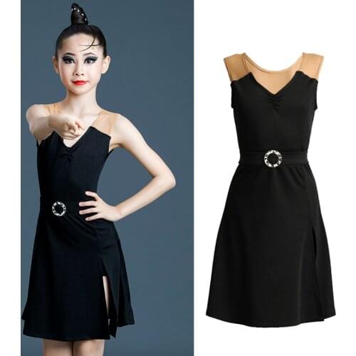 Childrens Latin dance practice clothing Girls practice competition dance skirts childrens performance clothing performance