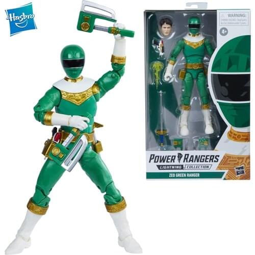 Hasbro Mighty Morphin Power Rangers Lightning Collection Zeo Green Ranger Action Figure Model Toy Gift Age 4+ About 16Cm