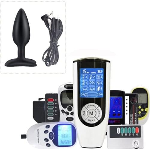 Electric Shock Pulse Silicone Anal Plug Big Butt Plug E-Stim Speculum Anus Dilator E-Stim G-Spot Prostate Unisex Sex Toy