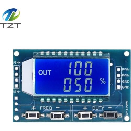 TZT Signal Generator PWM Pulse Frequency Duty Cycle Adjustable Module LCD Display 1Hz-150Khz 3.3V-30V PWM Board Module