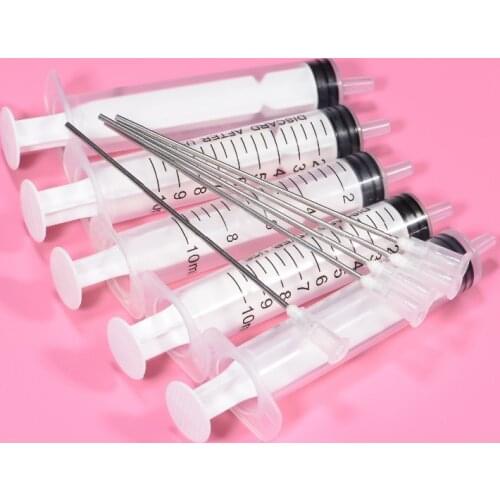 Add the ink tool 10ML syringe injector for refilling ink CISS ink cartridges with 10cm long needle printer