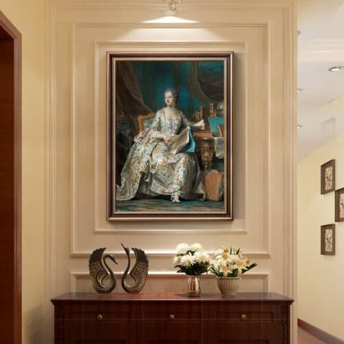 Madame Pompidou Beautiful Classic Canvas Painting Posters and Prints Scandinavian Wall Art Picture for Living Room Home Decor