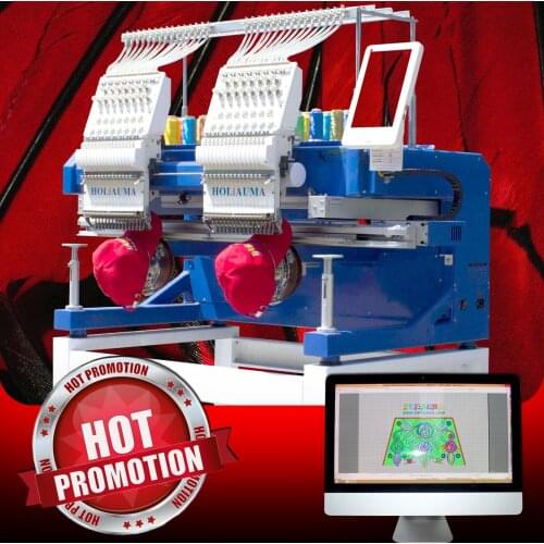 China 10 years service ! New Two heads DAHAO computerized embroidery machine multi head function embroidery like happy machine