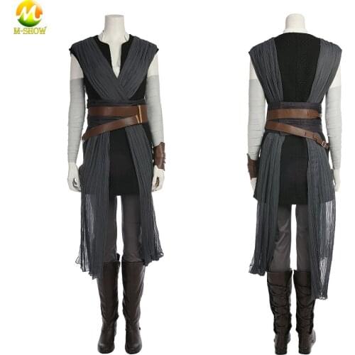 Rey Cosplay Costume Adult Women Halloween Clothing Full Set Custom Made